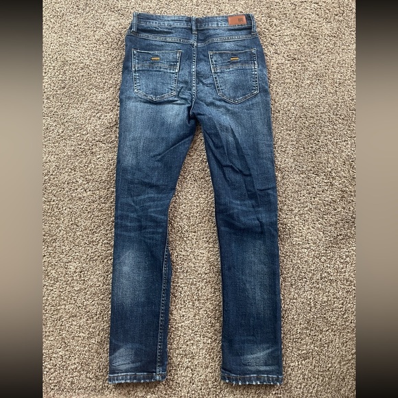 Navy Blue Mens Skinny Jeans 30 x 30 - Picture 2 of 2